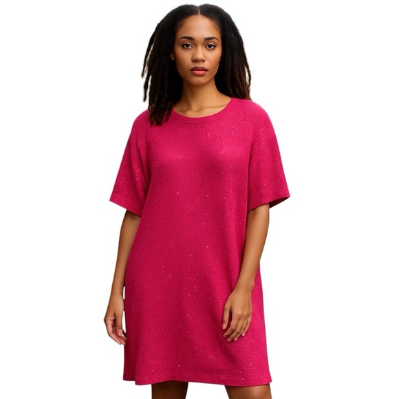 2/$30 Vero Moda Pink Sweater Dress w/ silver sequin size XL NWT - Picture 1 of 12